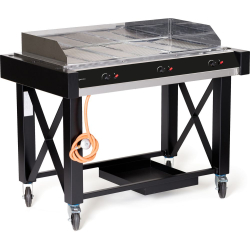 Barbecue &agrave; gaz Atlanta Noir 13kW Inox - Hendi