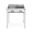 Barbecue gaz Professionnel Green Fire 2 Br&ucirc;leurs 11,6kW Fonte &Eacute;maill&eacute;e - Hendi