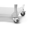 Barbecue professionnel &agrave; gaz Green Fire 4 br&ucirc;leurs, 22kW, sur roulettes, Profi Line - Hendi