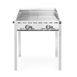 Barbecue Professionnel Gaz 2 Br&ucirc;leurs Hendi Profi Line Acier Inoxydable 11,6kW - Hendi
