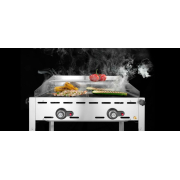 Barbecue Professionnel Gaz 2 Br&ucirc;leurs Hendi Profi Line Acier Inoxydable 11,6kW - Hendi