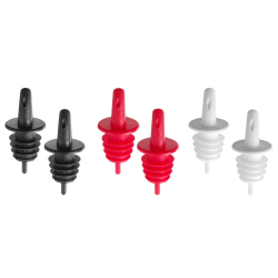 Bec-verseur &agrave; &eacute;coulement libre BarUp (6 pi&egrave;ces, noir/blanc/rouge) - Hendi