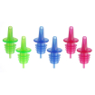 Bec-verseur &agrave; &eacute;coulement libre BarUp, Set de 6 (2 bleu, 2 rouge, 2 vert) - Hendi