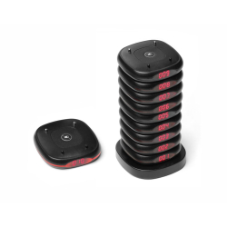 Bipeurs de Restaurant Kit 10 Pi&egrave;ces avec Station de Recharge et Port&eacute;e 500m - Hendi