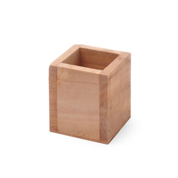 Bo&icirc;te &agrave; couverts en bois durable 80x80x(H)95mm - Hendi