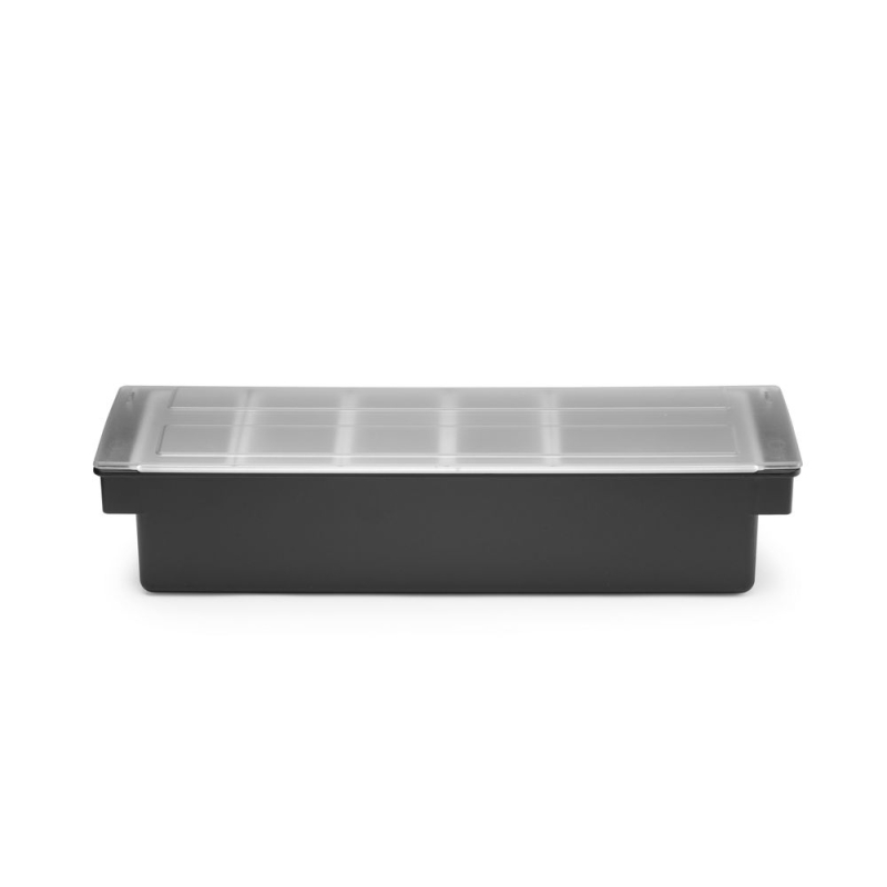 Bo&icirc;te &agrave; ingr&eacute;dients BarUp 5 compartiments noire pour fruits et &eacute;pices - Hendi