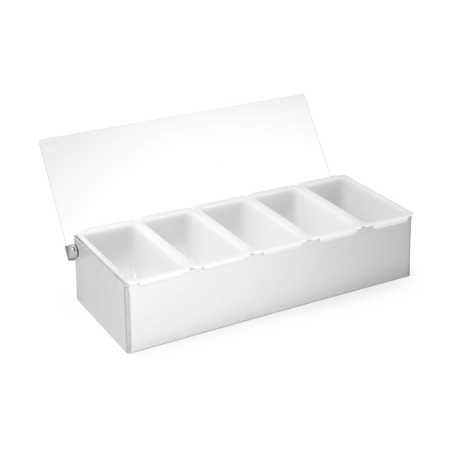 Bo&icirc;te &agrave; Ingr&eacute;dients Professionnelle BarUp, Inox, 5 Bacs, Lave-Vaisselle - Hendi