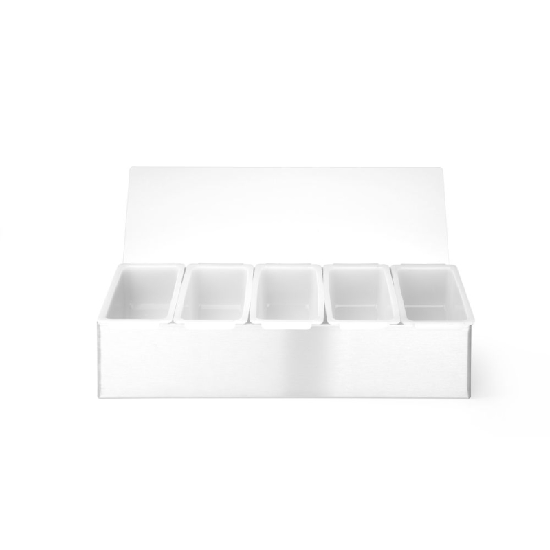 Bo&icirc;te &agrave; Ingr&eacute;dients Professionnelle BarUp, Inox, 5 Bacs, Lave-Vaisselle - Hendi