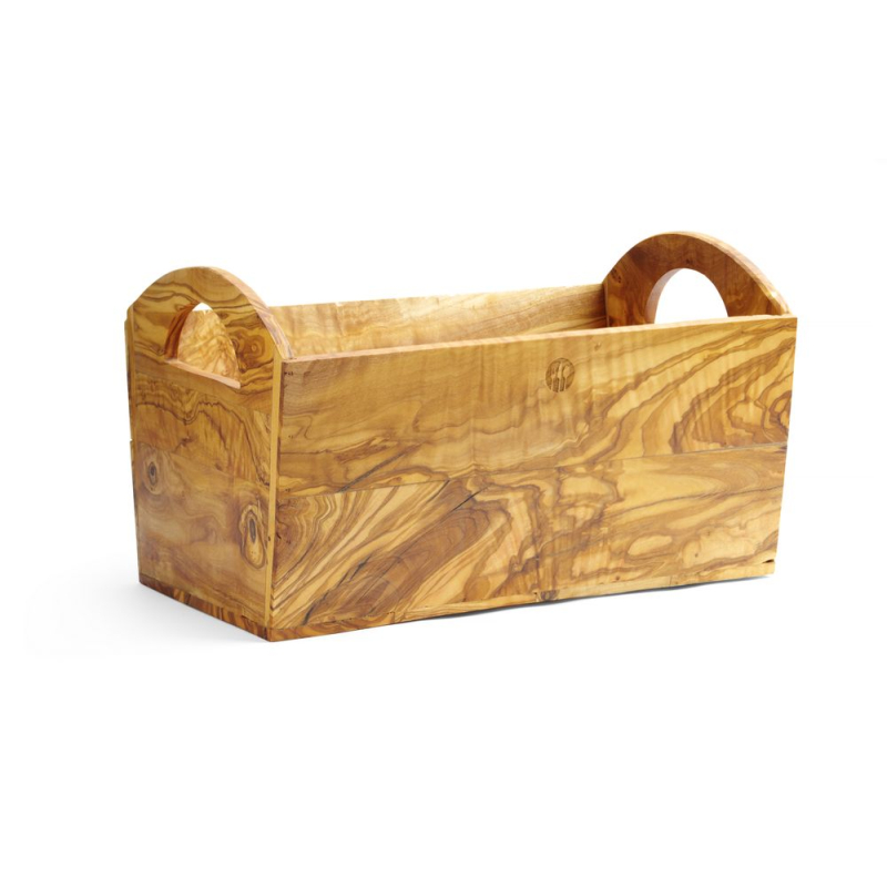 Bo&icirc;te &agrave; Pain Professionnelle en Bois d'Olivier 245x198x194mm - Hendi