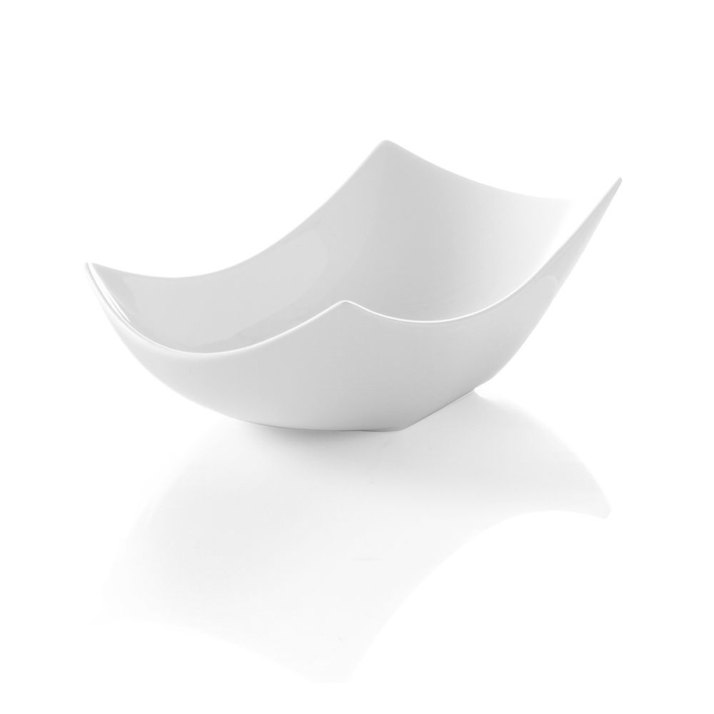 Bol &agrave; service en porcelaine rectangulaire Vanille 290x136x(H)80mm - Hendi