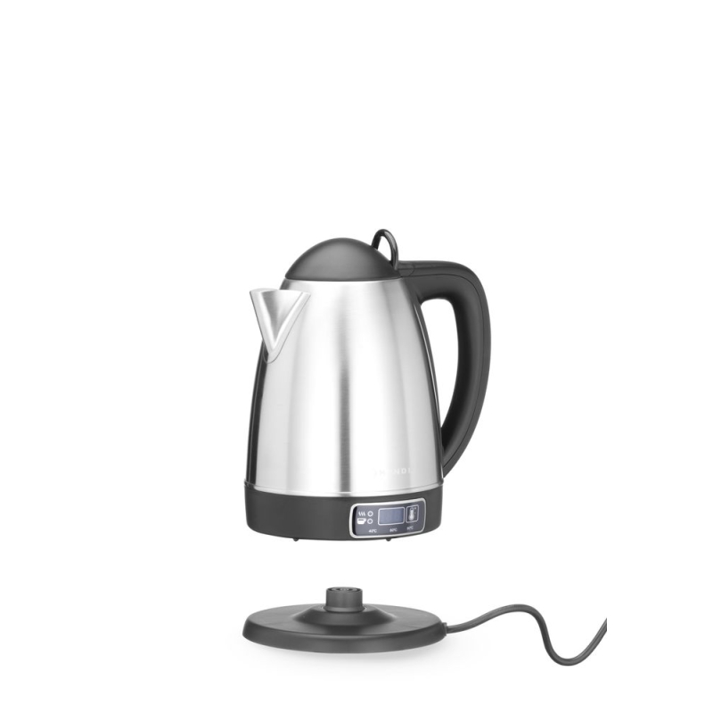 Bouilloire &Eacute;lectrique Sans Fil 1,8L, R&eacute;glage de Temp&eacute;rature (40&deg;C &agrave; 100&deg;C), Anti-Calcaire 1800W - Hendi