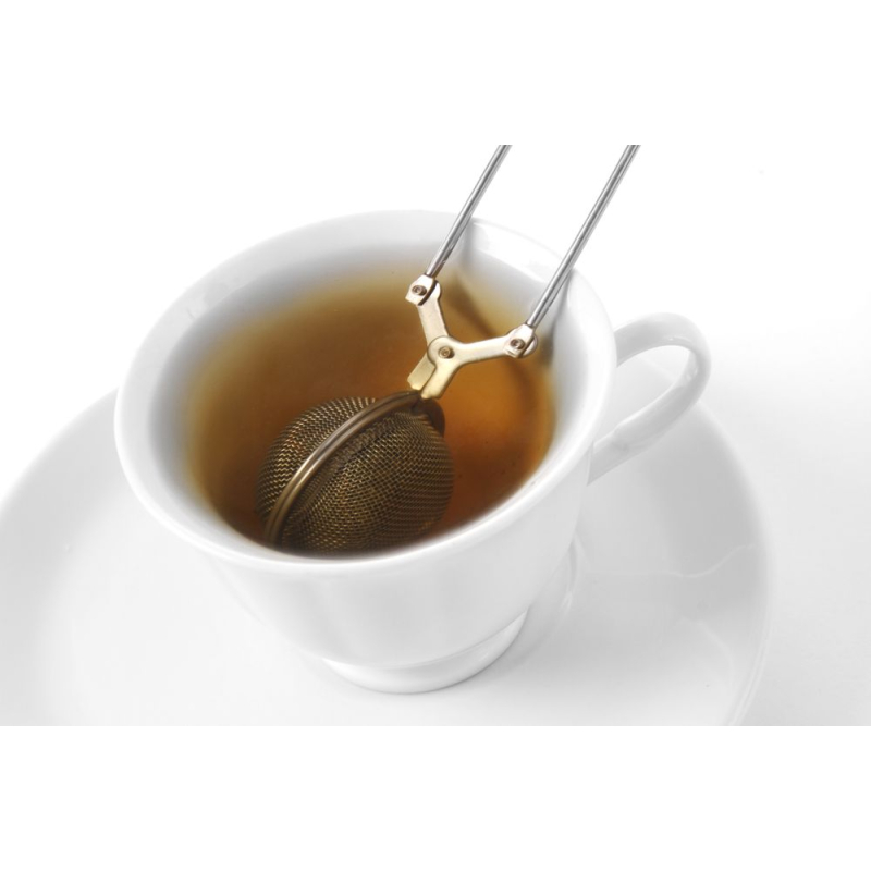 Boule &agrave; th&eacute; r&eacute;utilisable avec poign&eacute;e articul&eacute;e, acier inoxydable, ⌀45x165mm - Hendi