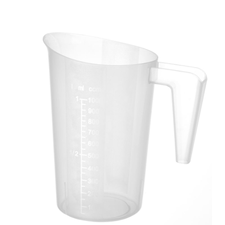 Broc Mesureur Empilable 1L Gradu&eacute; Polypropyl&egrave;ne Professionnel - Hendi