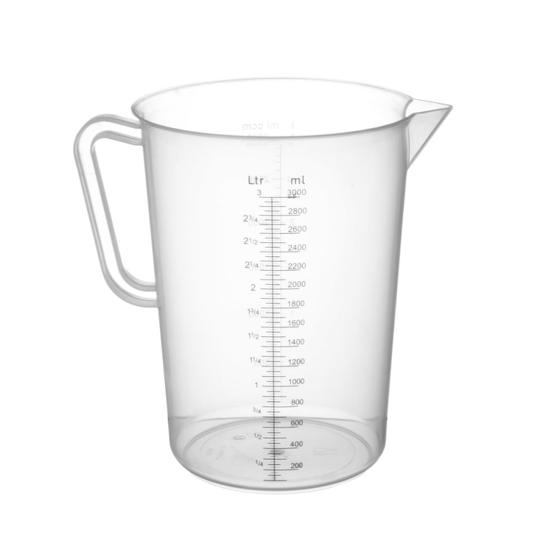 Broc mesureur en polypropyl&egrave;ne, 3L, avec graduation - Hendi