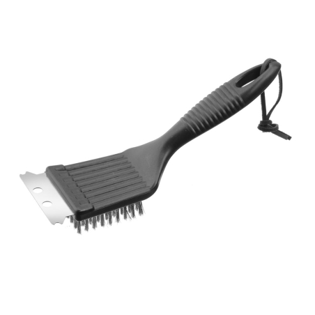 Brosse m&eacute;tallique avec racloir acier pour grils, 70x200x(H)80mm - Hendi
