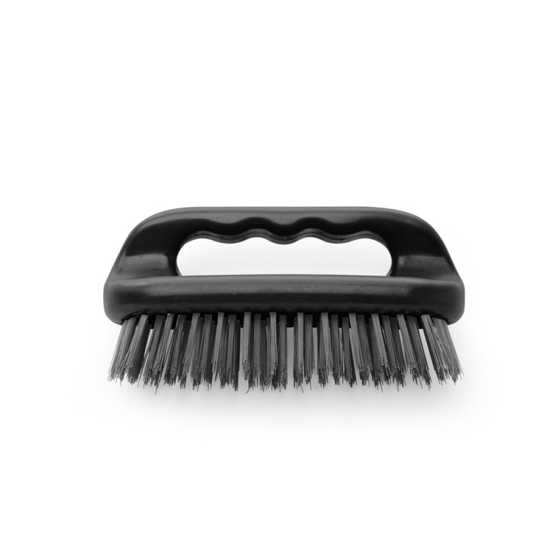 Brosse m&eacute;tallique de nettoyage professionnelle, brins en acier, poign&eacute;e ergonomique, 150x55mm - Hendi