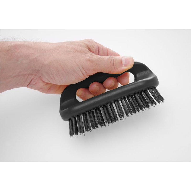 Brosse m&eacute;tallique de nettoyage professionnelle, brins en acier, poign&eacute;e ergonomique, 150x55mm - Hendi