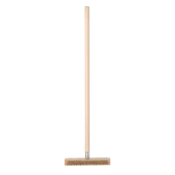 Brosse M&eacute;tallique en Laiton et Racloir Acier D&eacute;montable pour Four &agrave; Pizza 930x260mm - Hendi