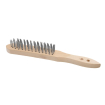Brosse M&eacute;tallique Professionnelle en Bois avec Brins en Acier (2 pi&egrave;ces, 290mm) - Hendi