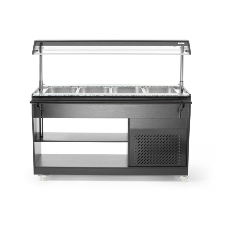 Buffet &agrave; Salades R&eacute;frig&eacute;r&eacute; Arktic GN 1/1 en Acier Inoxydable 1490mm - Hendi