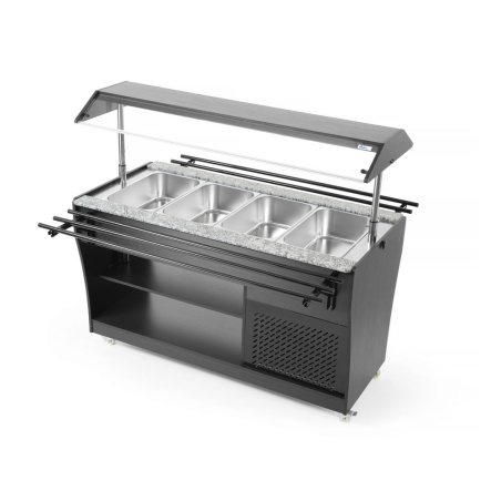 Buffet &agrave; Salades R&eacute;frig&eacute;r&eacute; Arktic GN 1/1 en Acier Inoxydable 1490mm - Hendi