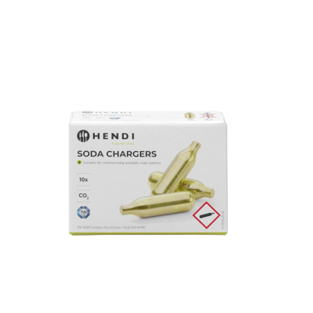 Capsules de CO2 pour Siphon &agrave; Soda - Lot de 10 Pi&egrave;ces - Hendi