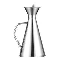 Carafe &agrave; huile d'olive 0,25L en acier inoxydable avec bec verseur - Hendi