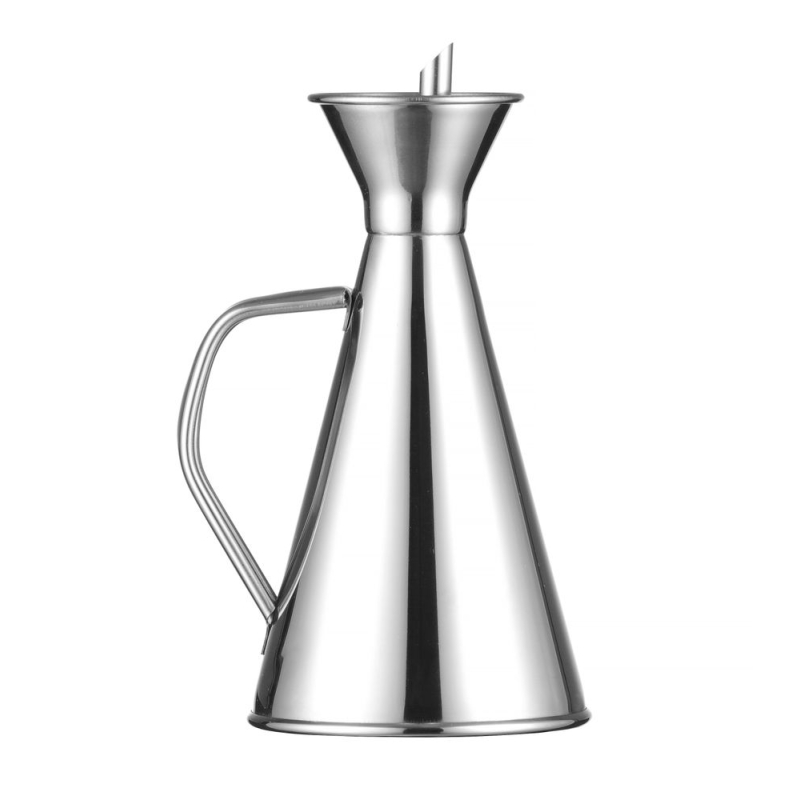 Carafe &agrave; huile d'olive 0,25L en acier inoxydable avec bec verseur - Hendi