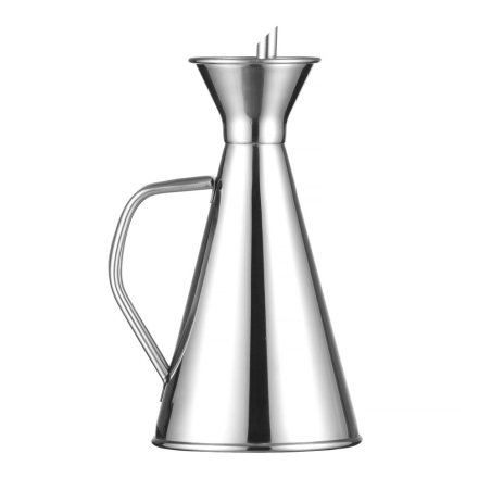 Carafe &agrave; huile d'olive 0,25L en acier inoxydable avec bec verseur - Hendi