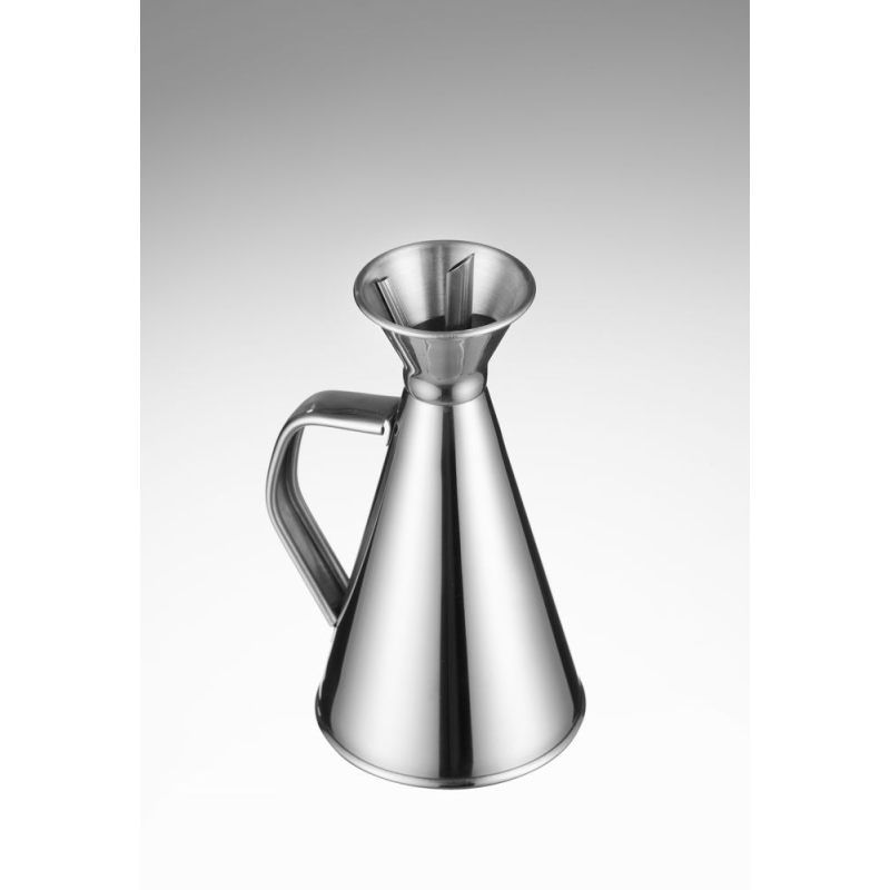 Carafe &agrave; huile d'olive 0,25L en acier inoxydable avec bec verseur - Hendi