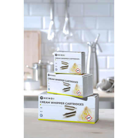 Cartouches N₂O pour siphon &agrave; chantilly, Lot de 10 - Hendi