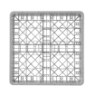Casier &agrave; verres professionnel 25 compartiments 500x500mm - Hendi