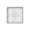 Casier de Lavage &agrave; Verres Professionnel, 9 Compartiments, 500x500x104mm - Hendi