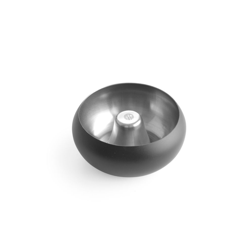 Cendrier de Terrasse Professionnel Noir Mat en Inox, &Oslash;105x58mm - Hendi