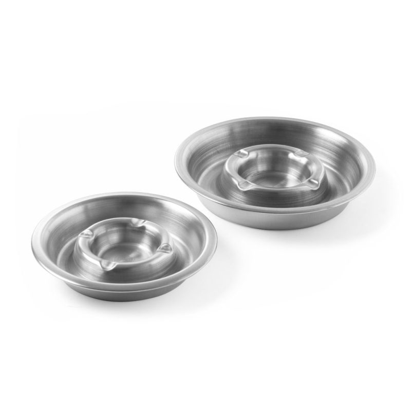 Cendrier en Acier Inoxydable avec rebord, ⌀140x30mm - Hendi