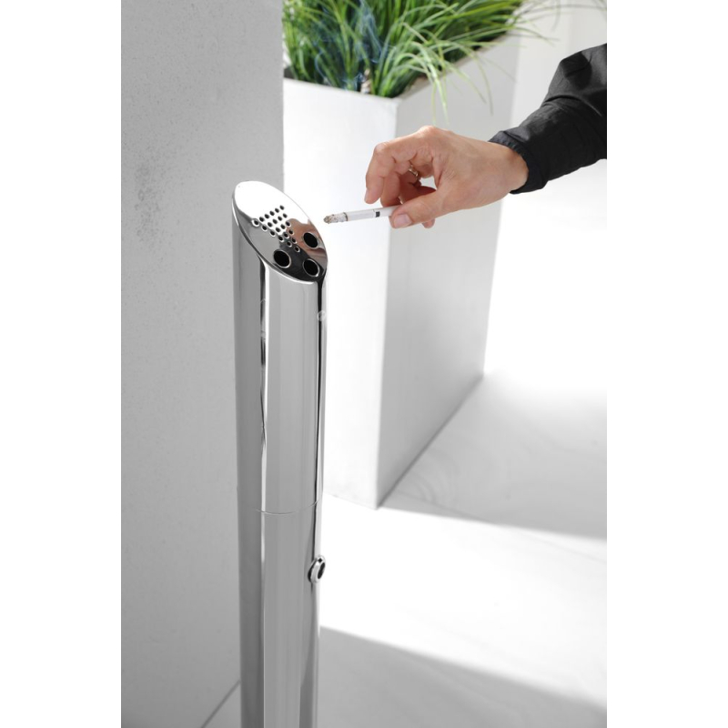 Cendrier sur Pied Professionnel HENDI &Oslash;170x(H)920mm Acier Inoxydable - Hendi