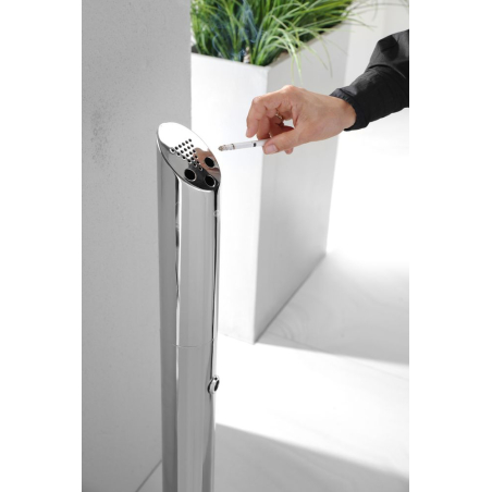 Cendrier sur Pied Professionnel HENDI &Oslash;170x(H)920mm Acier Inoxydable - Hendi