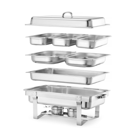 Chafing Dish Professionnel Gastronorme 1/1 Fiora, Inox, 9L - Hendi