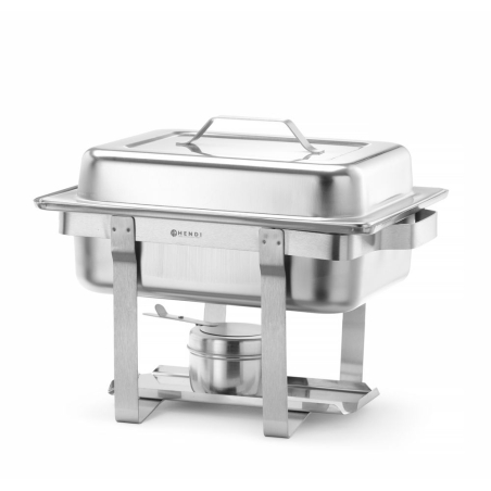 Chafing Dish Professionnel Gastronorme 1/2 &Eacute;conomique 4,5L, Bac Inox 65mm, Kitchen Line - Hendi