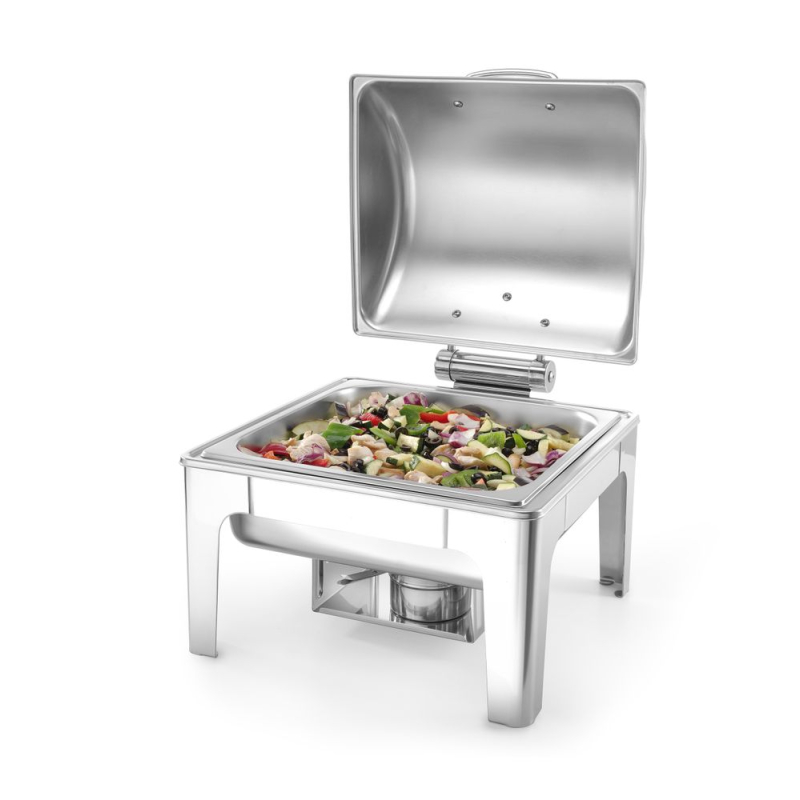 Chafing dish professionnel GN 2/3, Profi Line, 6L, couvercle poli miroir avec frein - Hendi