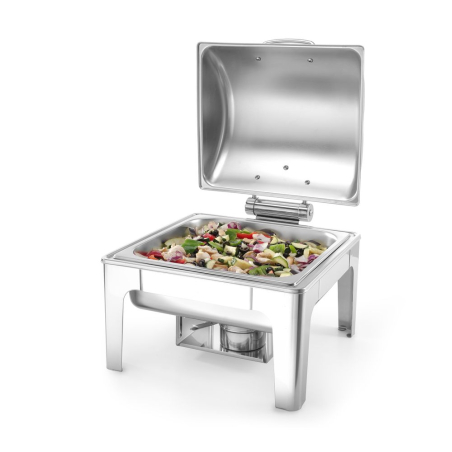 Chafing dish professionnel GN 2/3, Profi Line, 6L, couvercle poli miroir avec frein - Hendi