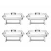 Chafing dish professionnel, set de 4, Acier inoxydable, GN 1/1, 7,5L - Hendi