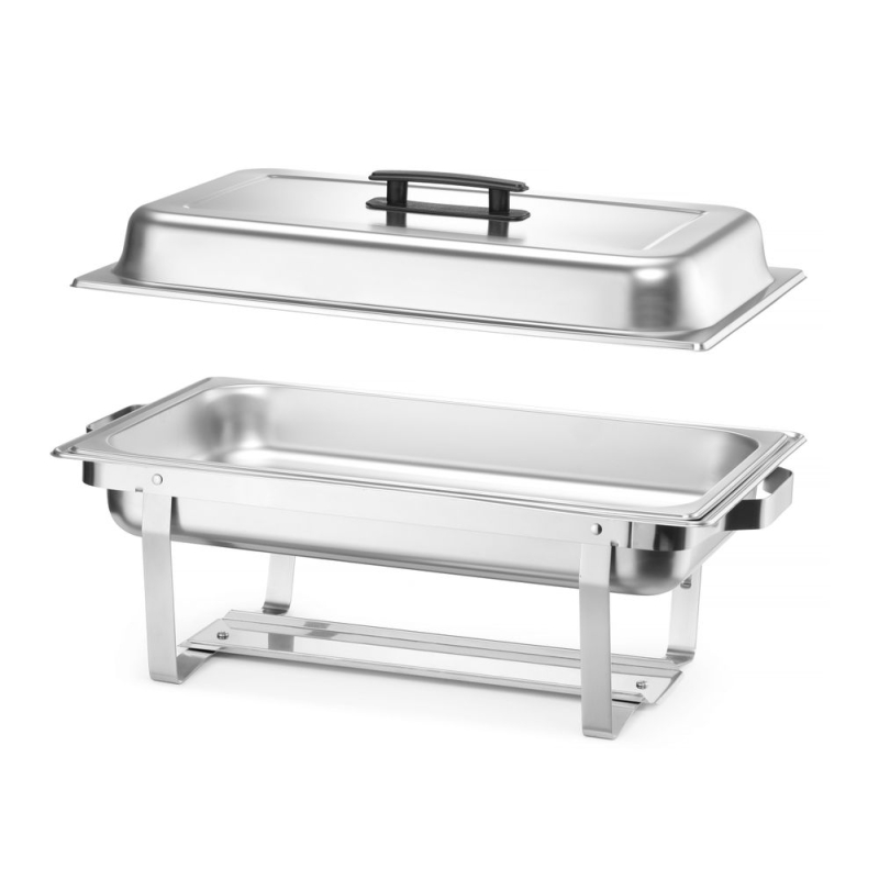 Chafing dish professionnel, set de 4, Acier inoxydable, GN 1/1, 7,5L - Hendi