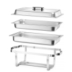 Chafing dish professionnel, set de 4, Acier inoxydable, GN 1/1, 7,5L - Hendi