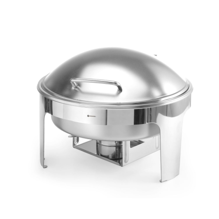 Chafing Dish Rond Professionnel Acier Inoxydable Satin&eacute; 6L - Hendi