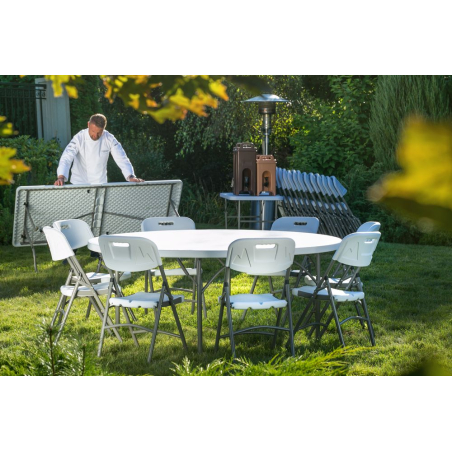 Chaise Traiteur Pliante AmerBox Blanche 175 kg (540x440x(H)840mm) - Hendi