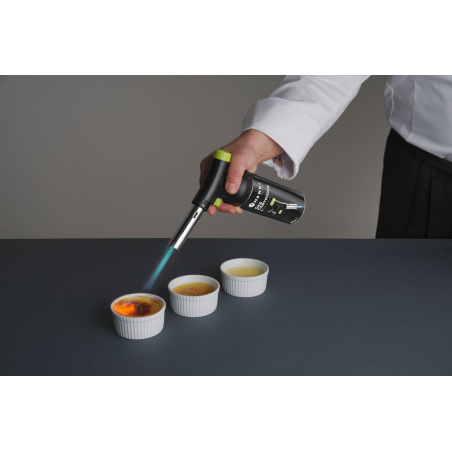 Chalumeau de cuisine Jet-Set Pro, Allumage Pi&eacute;zo, Flamme 150mm - Hendi