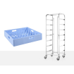 Chariot de lavage professionnel 7 niveaux pour casiers 500x500mm, charge 100kg - Hendi