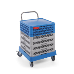 Chariot de lavage professionnel &agrave; roulettes avec poign&eacute;e inox, 575x545x920mm - Hendi