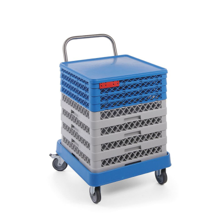 Chariot de lavage professionnel &agrave; roulettes avec poign&eacute;e inox, 575x545x920mm - Hendi